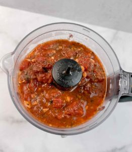 tomato sauce in mini food processor