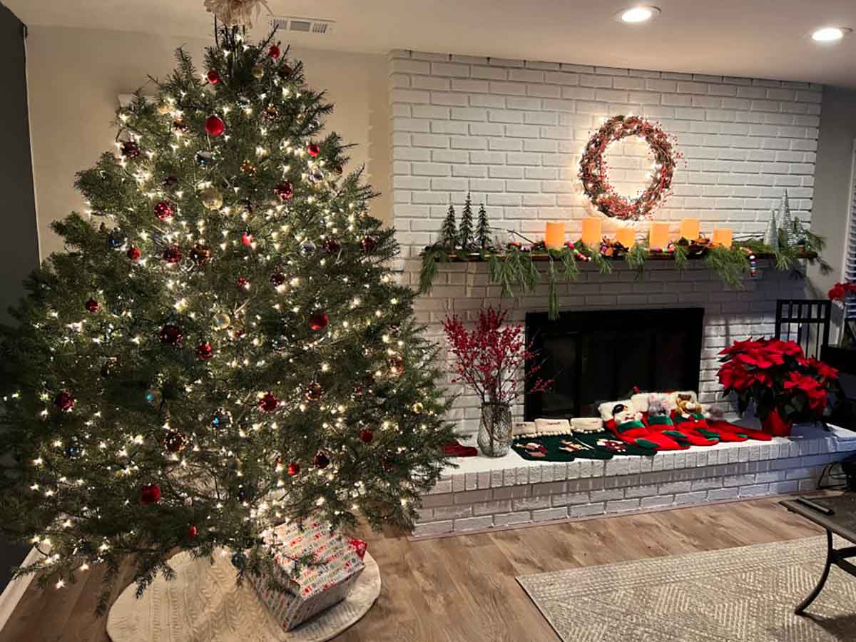 A Painted White Brick Fireplace | Tru Food Love
